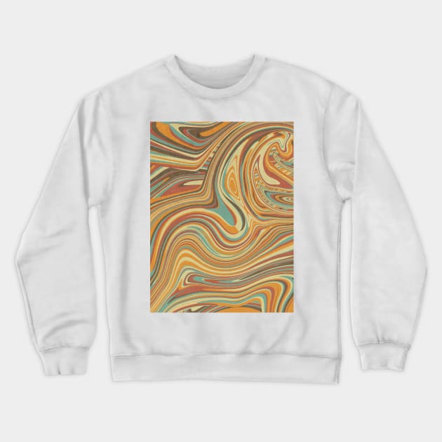 Rainbow Marble Organic Texture Crewneck Sweatshirt by Tobe_Fonseca